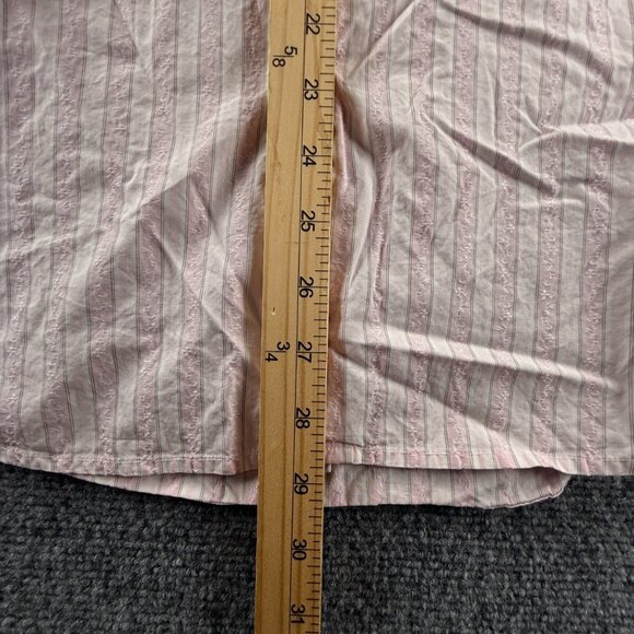 Robert Graham Button Up Shirt Cotton Pink Striped 16 Textured Floral Intricate - Picture 4 of 16